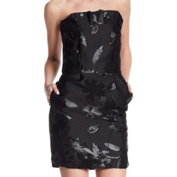 MoNique Lhuillier size 2 ELEGANT BLACK holiday DRESS - Picture 1 of 14